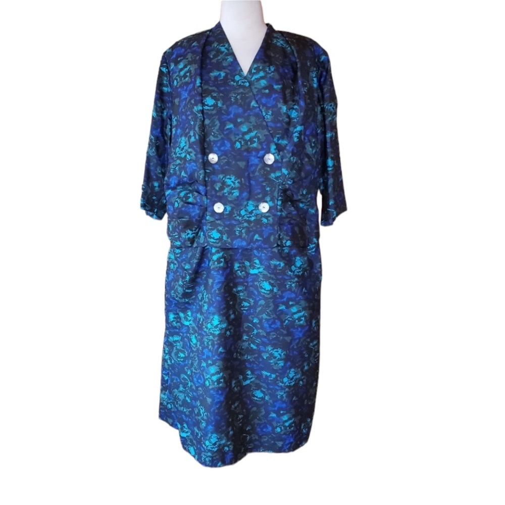 Vintage German Designer Reine Seide Floral Silk‎ Dr
